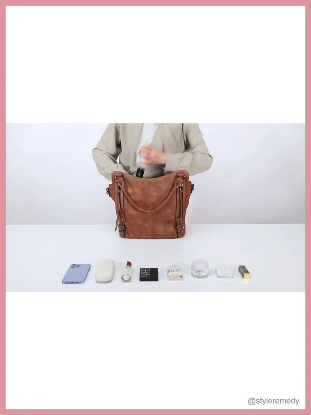 Hobo Bag for Women Faux Leather Crossbody Shoulder Purse Handbag